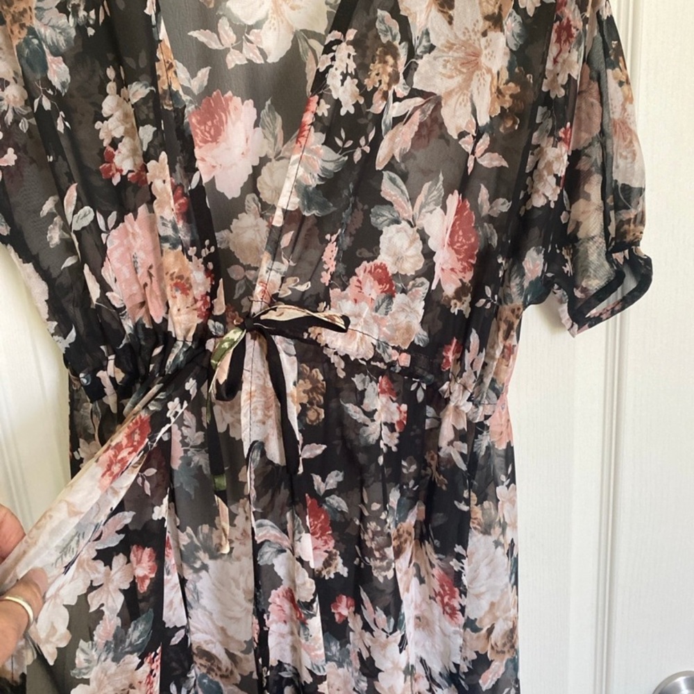 Beautiful BOHO - Neutral Floral Sheer Cover Up